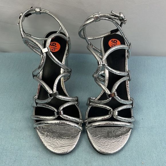 Rebecca Minkoff Silver Strappy Heels - Picture 2 of 9